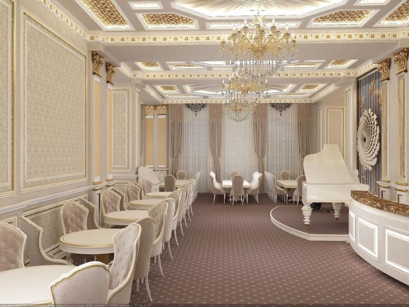 فندق بريمير بالاس باكو المظهر الخارجي الصورة 3D interior rendering of a restaurant